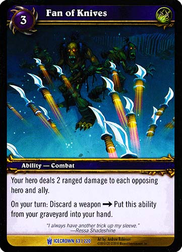 ICECROWN 063 / 220 Fan of Knives rara -NEAR MINT-