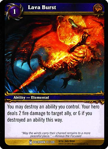 ICECROWN 071 / 220 Lava Burst comune -NEAR MINT-