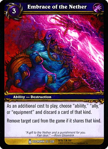 ICECROWN 075 / 220 Embrace of the Nether comune -NEAR MINT-