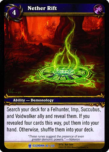 ICECROWN 080 / 220 Nether Rift rara -NEAR MINT-