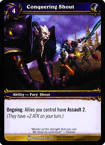 ICECROWN 082 / 220 Conquering Shout comune -NEAR MINT-