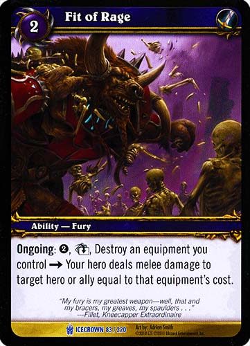ICECROWN 083 / 220 Fit of Rage rara -NEAR MINT-