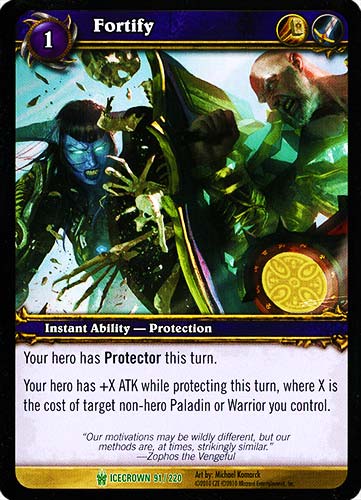 ICECROWN 091 / 220 Fortify non comune -NEAR MINT-