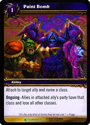 ICECROWN 097 / 220 Paint Bomb non comune -NEAR MINT-
