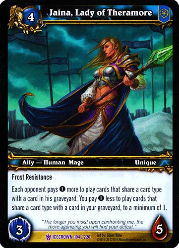 ICECROWN 104 / 220 Jaina, Lady of Theramore epica -NEAR MINT-