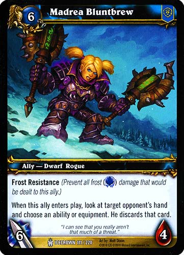 ICECROWN 111 / 220 Madrea Bluntbrew comune -NEAR MINT-