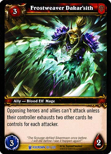 ICECROWN 131 / 220 Frostweaver Dakar'sith rara -NEAR MINT-
