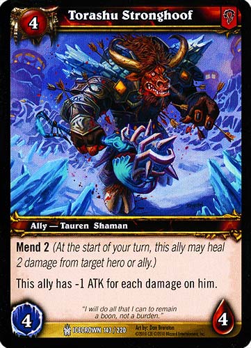 ICECROWN 143 / 220 Torashu Stronghoof comune -NEAR MINT-