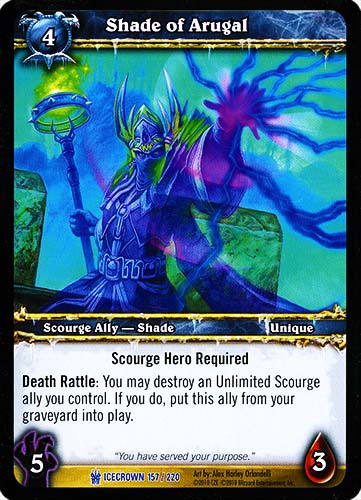 ICECROWN 157 / 220 Shade of Arugal rara -NEAR MINT-