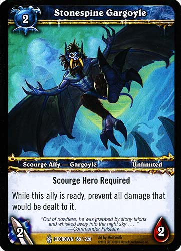 ICECROWN 159 / 220 Stonespine Gargoyle comune -NEAR MINT-