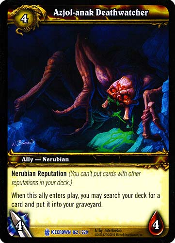ICECROWN 162 / 220 Azjol-anak Deathwatcher rara -NEAR MINT-