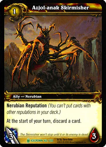 ICECROWN 163 / 220 Azjol-anak Skirmisher non comune -NEAR MINT-