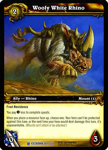 ICECROWN 169 / 220 Wooly White Rhino rara -NEAR MINT-