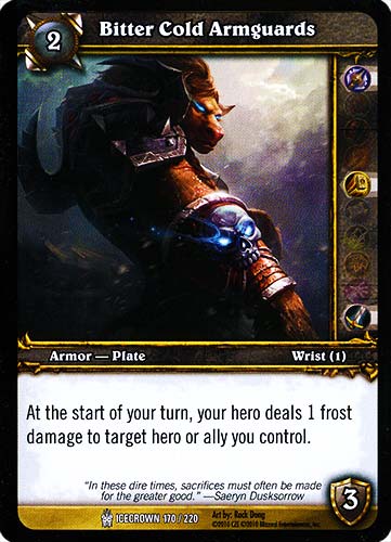 ICECROWN 170 / 220 Bitter Cold Armguards comune -NEAR MINT-