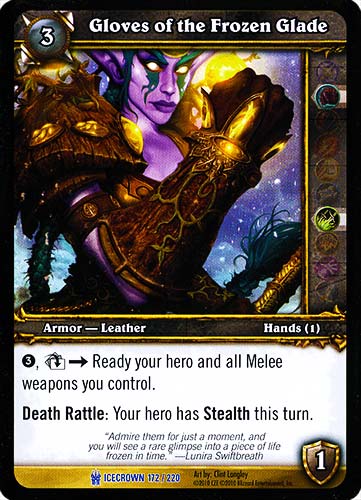 ICECROWN 172 / 220 Gloves of the Frozen Glade rara -NEAR MINT-