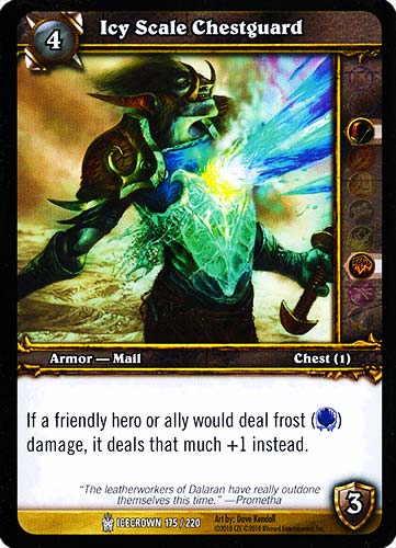 ICECROWN 175 / 220 Icy Scale Chestguard comune -NEAR MINT-