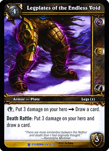 ICECROWN 176 / 220 Legplates of the Endless Void rara -NEAR MINT-