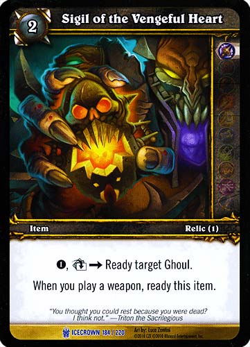 ICECROWN 184 / 220 Sigil of the Vengeful Heart rara -NEAR MINT-