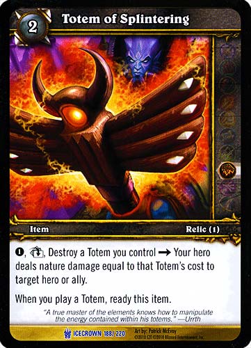 ICECROWN 188 / 220 Totem of Splintering rara -NEAR MINT-