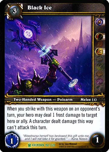 ICECROWN 190 / 220 Black Ice non comune -NEAR MINT-