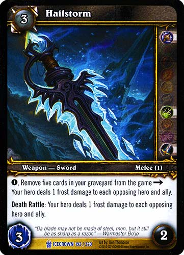 ICECROWN 192 / 220 Hailstorm rara -NEAR MINT-