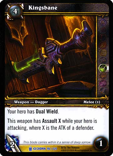 ICECROWN 196 / 220 Kingsbane rara -NEAR MINT-