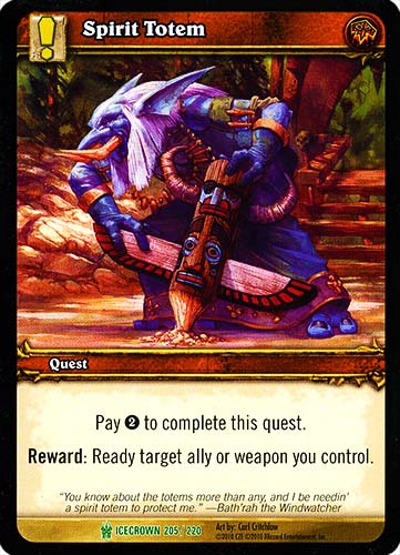 ICECROWN 205 / 220 Spirit Totem non comune -NEAR MINT-