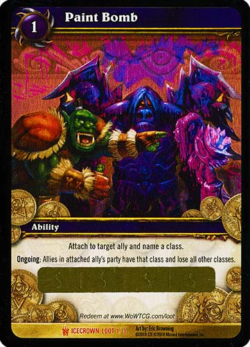 ICECROWN LOOT 1 / 3 Paint Bomb leggendaria -NEAR MINT-