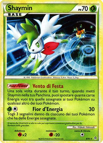 08 / 95 Shaymin rara foil (IT)  -GOOD-