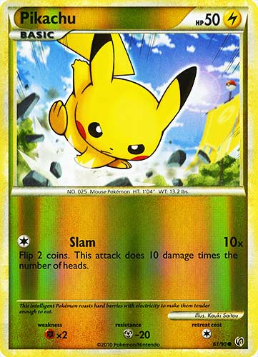 61 / 90 Pikachu comune foil reverse (EN) -NEAR MINT-