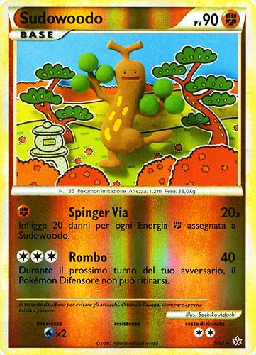 09 / 95 Sudowoodo rara foil reverse (IT) -NEAR MINT-