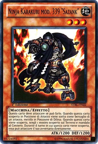 STBL-IT022 Ninja Karakuri mod. 339 \"Sazank\" super rara 1a Edizione (IT) -PLAYED-