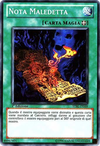 STBL-IT059 Nota Maledetta comune 1a Edizione (IT) -NEAR MINT-