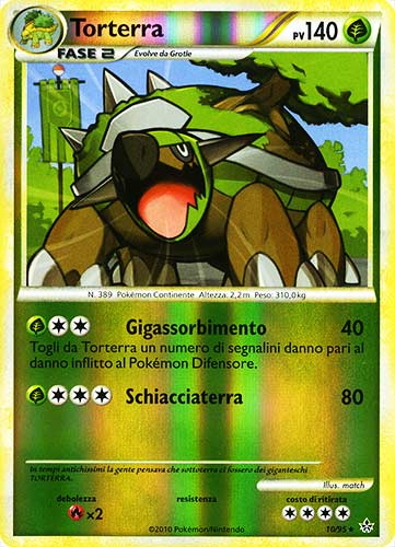 10 / 95 Torterra rara foil reverse (IT) -NEAR MINT-