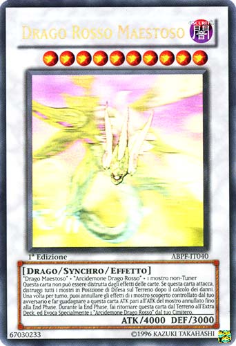 ABPF-IT040 Drago Rosso Maestoso rara ghost 1a Edizione (IT) -NEAR MINT-