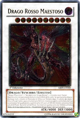ABPF-IT040 Drago Rosso Maestoso rara ultimate 1a Edizione (IT) -NEAR MINT-