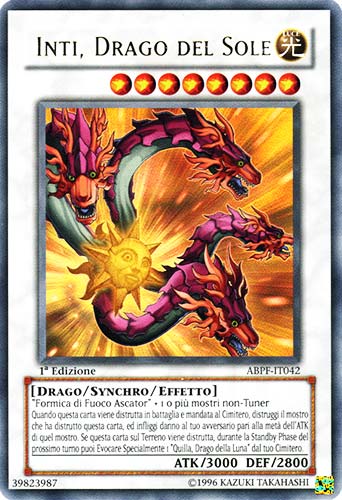 ABPF-IT042 Inti, Drago del Sole ultra rara 1a Edizione (IT) -NEAR MINT-