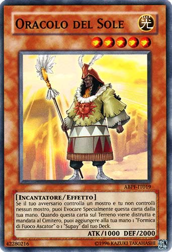 ABPF-IT019 Oracolo del Sole super rara Unlimited (IT) -NEAR MINT-