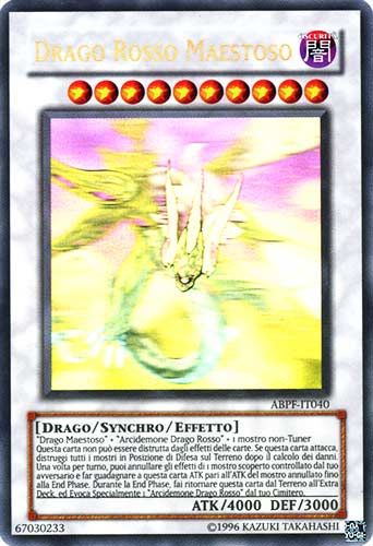 ABPF-IT040 Drago Rosso Maestoso rara ghost Unlimited (IT) -NEAR MINT-