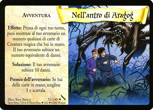 031/140 Nell'Antro di Aragog rara (IT)