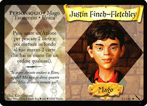 032/140 Justin Finch-Fletchley rara (IT)