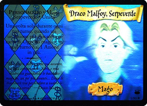 05/80 Draco Malfoy, Serpeverde rara speciale olografica foil (IT)
