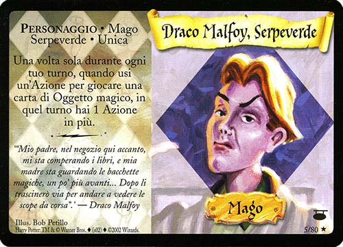 05/80 Draco Malfoy, Serpeverde rara (IT)