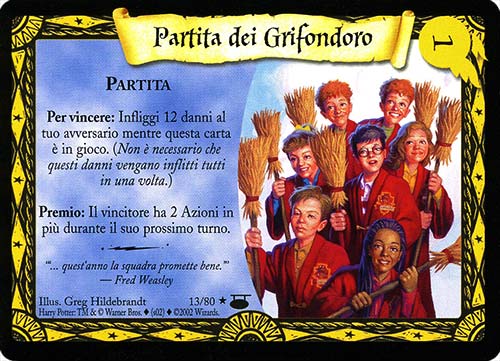 13/80 Partita dei Grifondoro rara (IT)