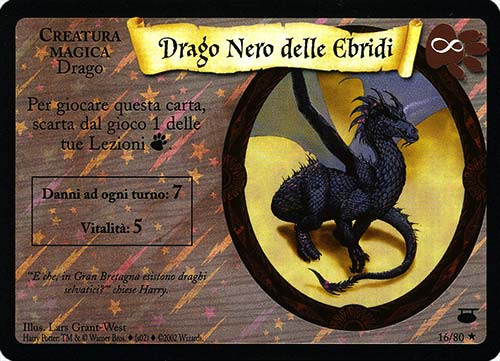 16/80 Drago Nero delle Ebridi rara foil (IT)