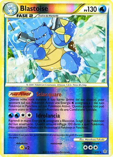 13 / 95 Blastoise rara foil reverse (IT)  -PLAYED-