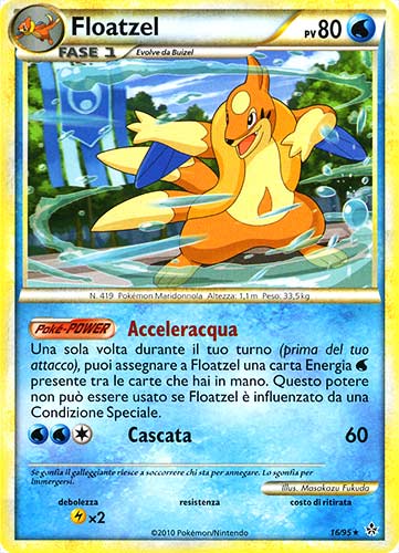 16 / 95 Floatzel rara (IT) -NEAR MINT-