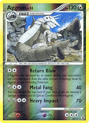 014 / 111 Aggron LV.53 rara foil reverse (EN) -NEAR MINT-