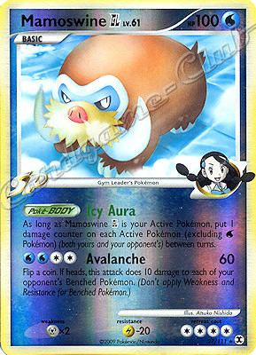 027 / 111 Mamoswine LV.61 rara foil reverse (EN) -NEAR MINT-