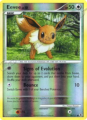 059 / 111 Eevee LV.10 comune foil reverse (EN) -NEAR MINT-